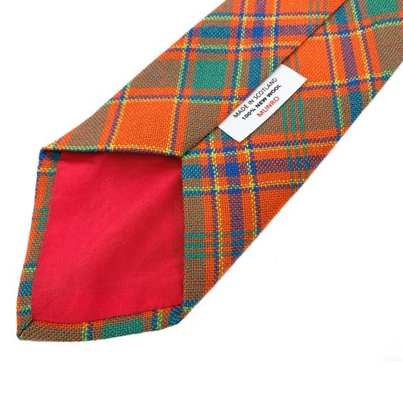 Munro Scotland Men's Ancient Tartan Plaid Necktie 100% Pure New Wool 3" x 57" - Picture 5 of 8